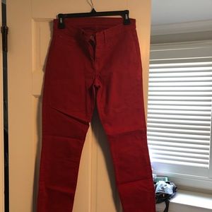 Burnt orange colored j brand denim